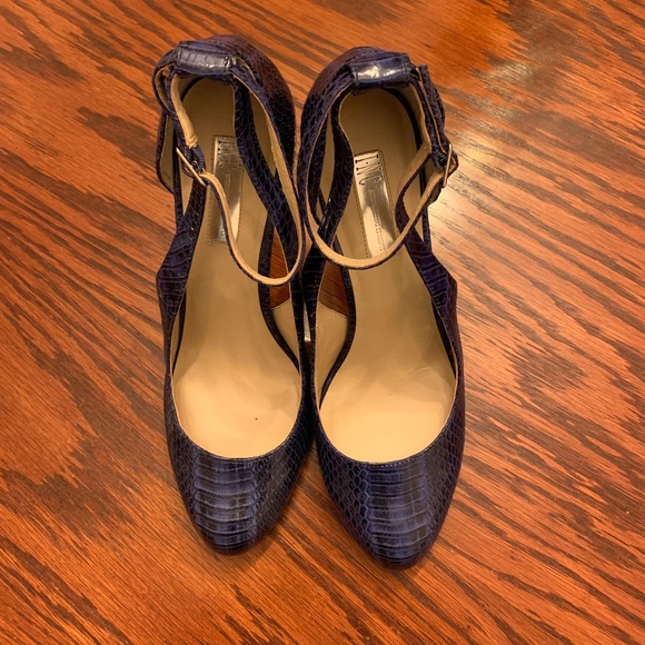 INC International Concepts Shoes - INC Classy Blue Snakeskin 5” Heels